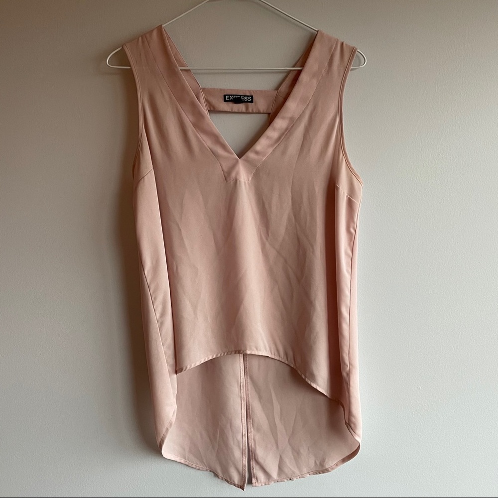 Blush Asymmetrical Hem Blouse